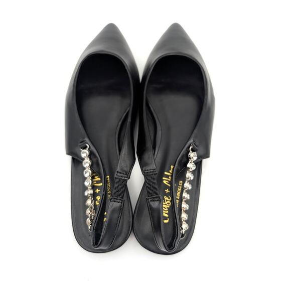 Chase & Chloe Rhinestone Slingback Flat Pointed Toe Women's Size US7.5 EU38 - Picture 10 of 13